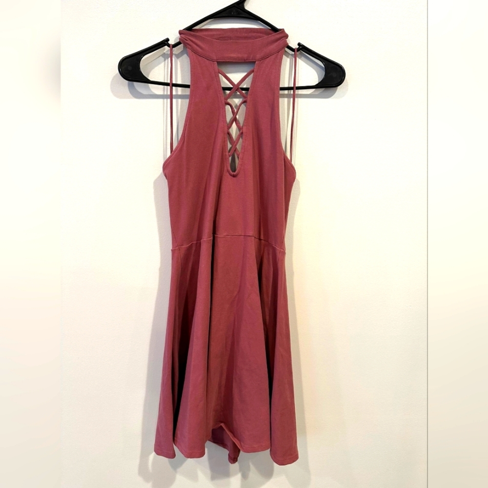Express Halter Open Back Dress